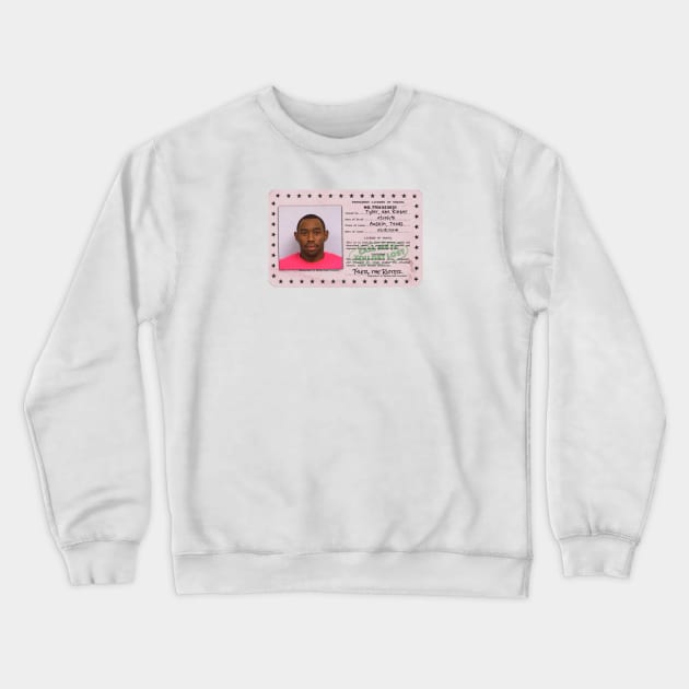 Call Me If You Get Lost Passport Tyler Mugshot Crewneck Sweatshirt by Mrmera